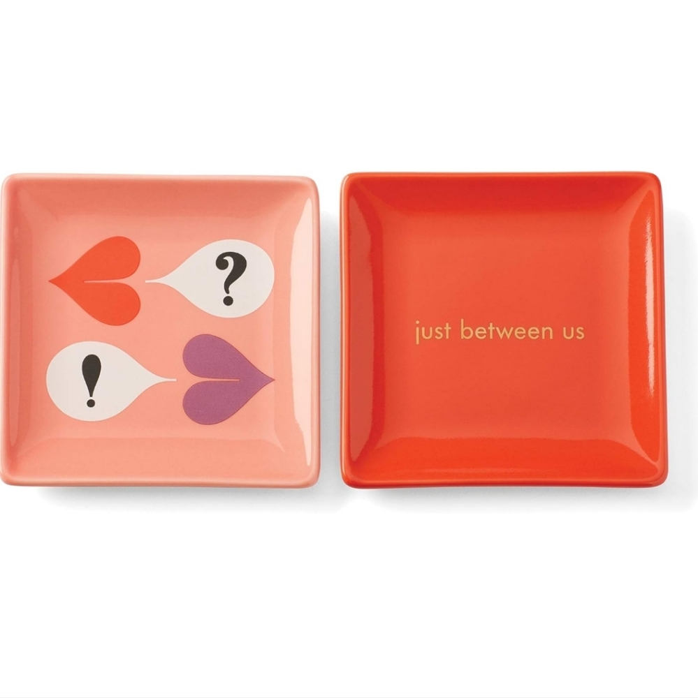 KATE SPADE NEW YORK SWEET TALK PORCELAIN JEWELRY & TRINKET DISH SET BNWT RETIRED